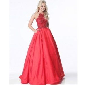 SHERRI HILL Red Ballgown